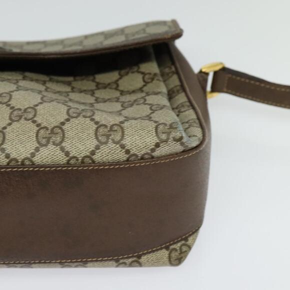 GUCCI GG Supreme Web Sherry Line Bag Pvc Beige Gold 904 02 084 - Picture 11 of 16